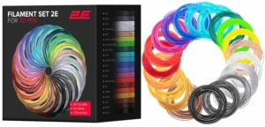 Filament 2E for PLA 3D pen,1.75mm, 20pcs, mix 5м