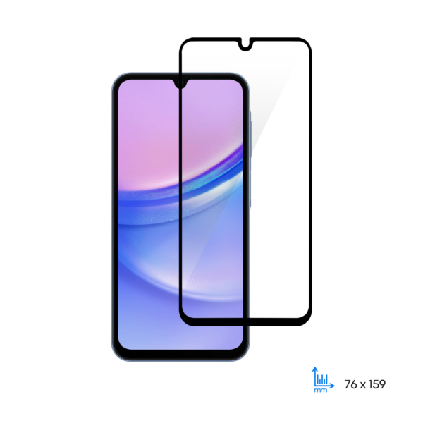 Защитное стекло 2E для Samsung Galaxy A15-M15 (A155-M156), 2.5D FCFG, (1 Pack), черная рамка