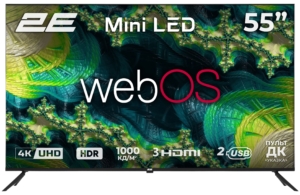 TV Set 55″ 2E MiniLED 4K 60Hz Smart WebOS Black
