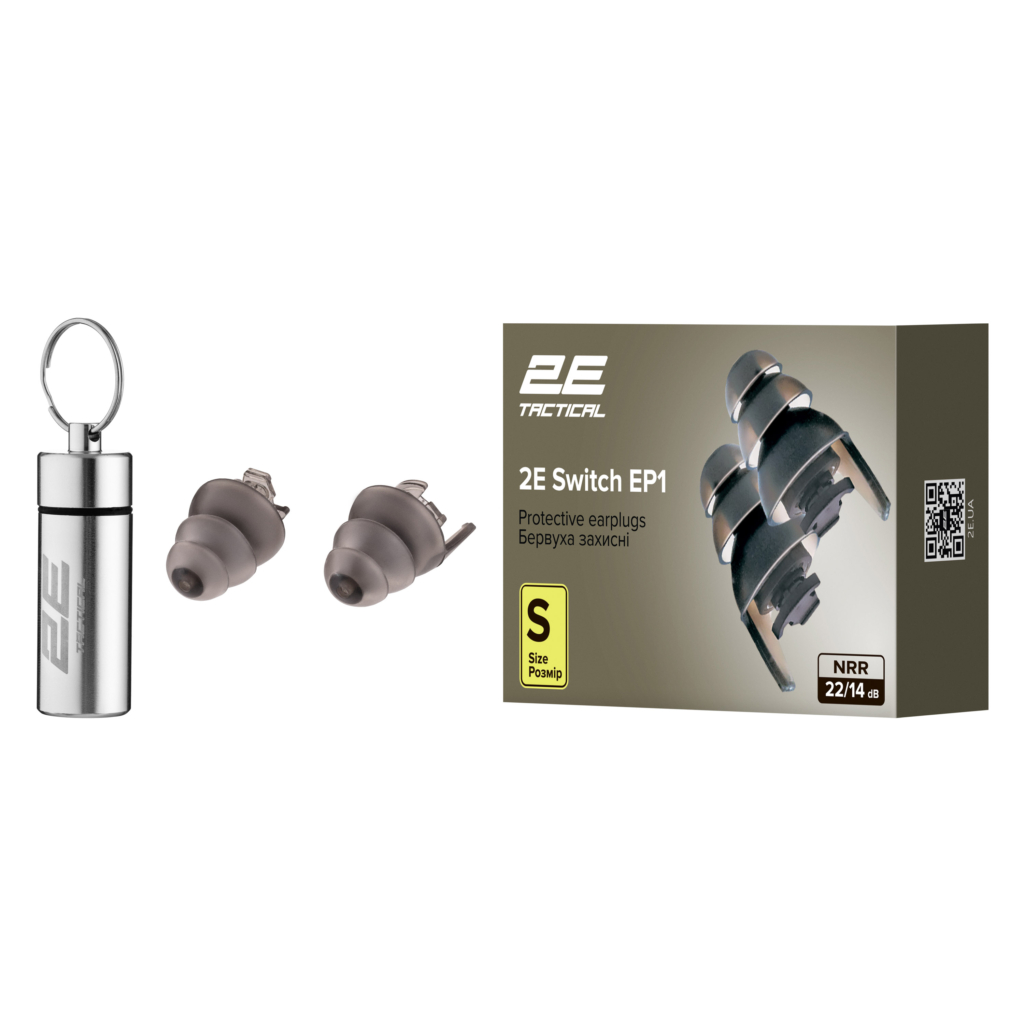 Бервуха захисні 2E Switch EP1 Black з перемикачем, розмір S, NRR 22/14 dB, пасивні