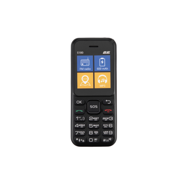 Mobile phone 2E S180 2024 1.77″ 2SIM, 600mAh, Black