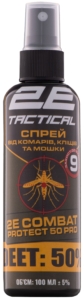 2E Tactical Спрей від комарів, кліщів та мошки Combat Protect 50 Pro, 100 мл