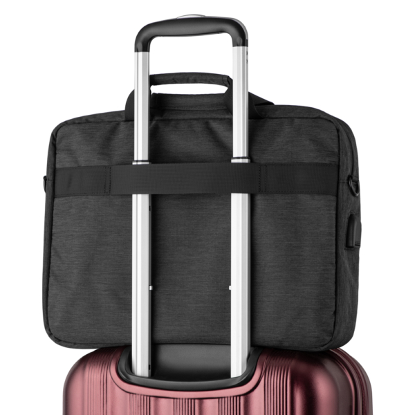 2E Laptop Bag 16″, CrossSquares, Black