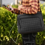 2E Laptop Bag 16″, CrossSquares, Black