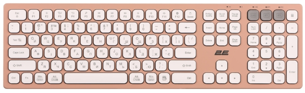 2E Keyboard membrane KS270 109key, WL/BT, EN/UK, pink-white