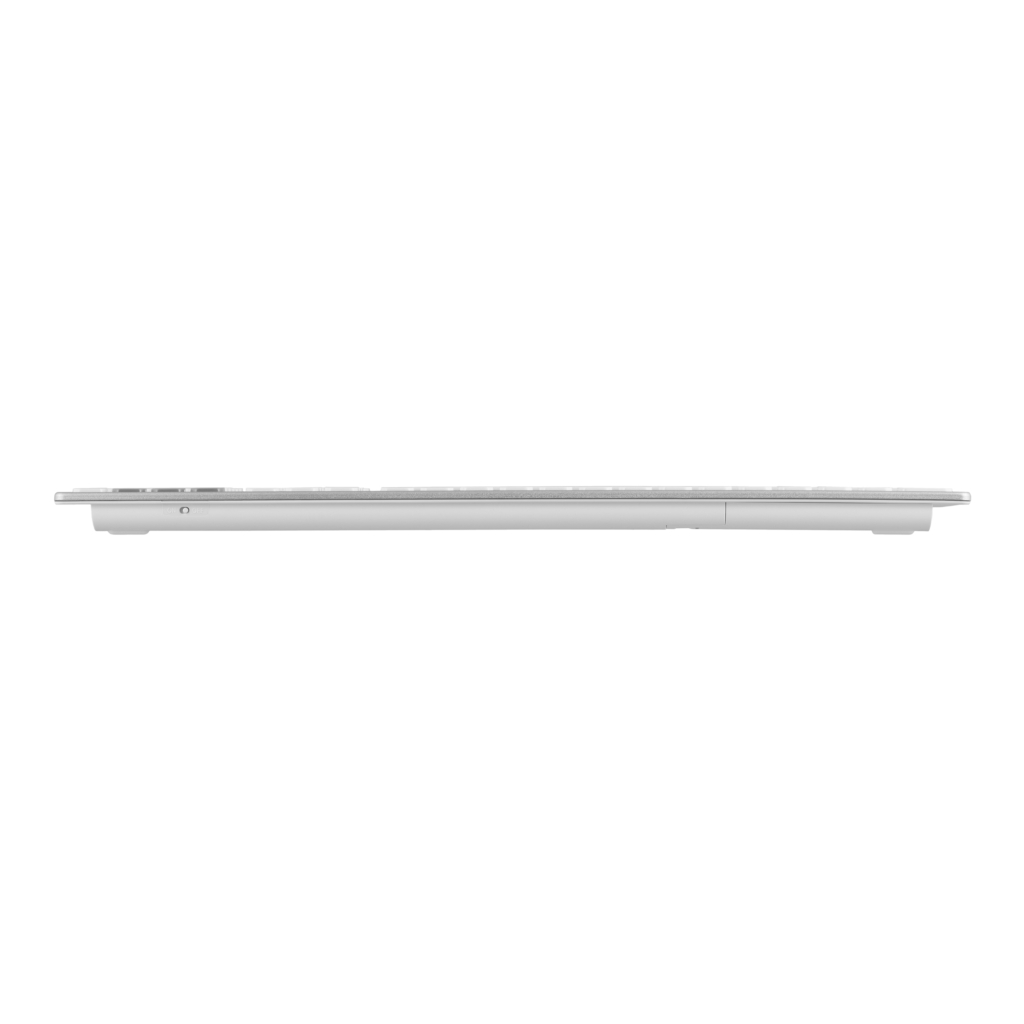 Клавиатура ножничная 2E KS270 109key, WL/BT, EN/UK, серебристо-белый