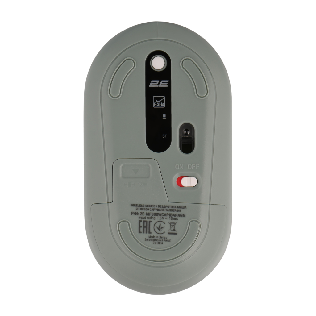 2E Mouse MF300 CAPYBARA:TANGERINE Silent WL BT, Green