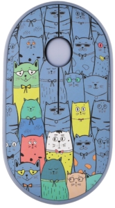 Мышь 2E MF300 PETS:CATS Silent WL BT, синий