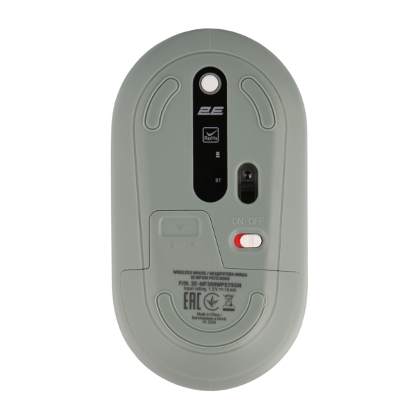 Миша 2E MF300 PETS:DOGS Silent WL BT, зелений