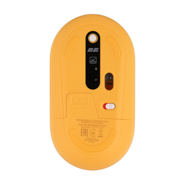2E Mouse MF300 PETS:CATS&DOGS Silent WL BT, Yellow