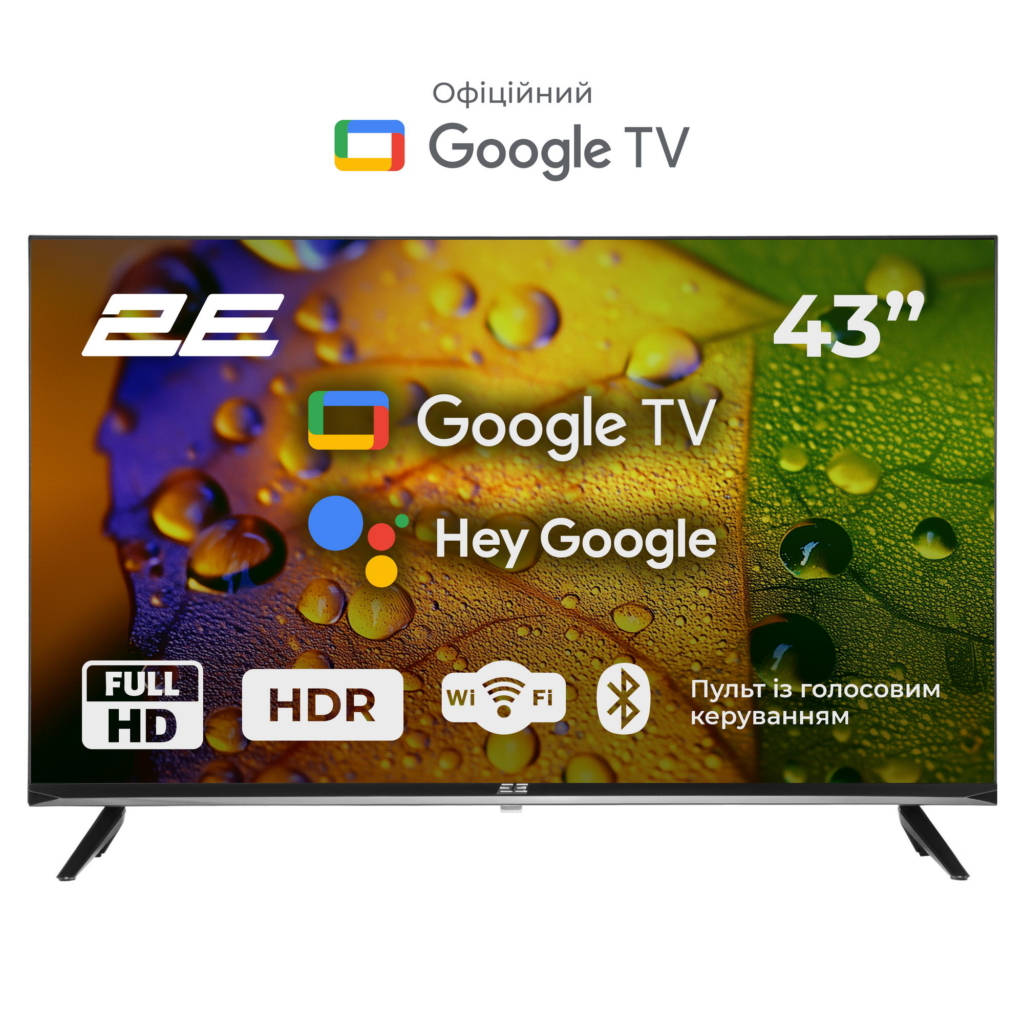 TV Set 43″ 2E LED FHD 60Hz Smart Google TV Black