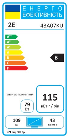 Телевізор 43″ 2E LED 4K 60Hz Smart Google TV Black