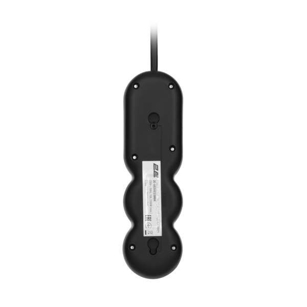 Удлинитель сетевой 2E Plus 3хТип F, 3х1мм кв, 10A, 10м, чёрный