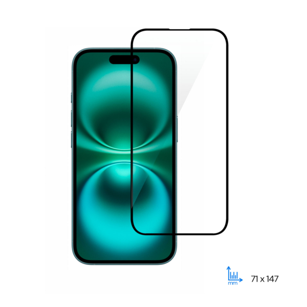 Защитное стекло 2E для Apple iPhone 16(6.1), 2.5D FCFG, (1 Pack), черная рамка