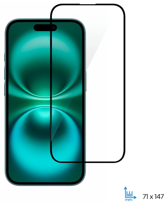 Защитное стекло 2E для Apple iPhone 16(6.1), 2.5D FCFG, (1 Pack), черная рамка