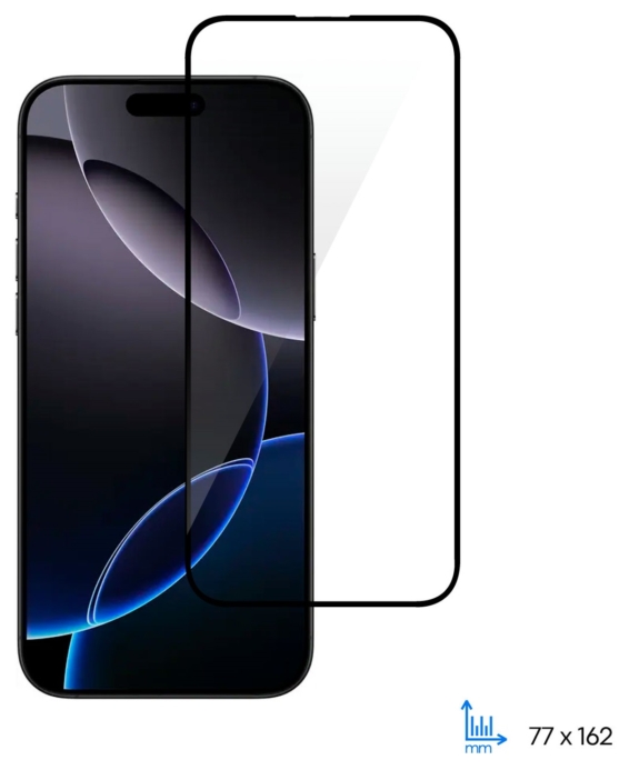 Защитное стекло 2E для Apple iPhone 16 Pro Max(6.9), 2.5D FCFG, (1 Pack), черная рамка