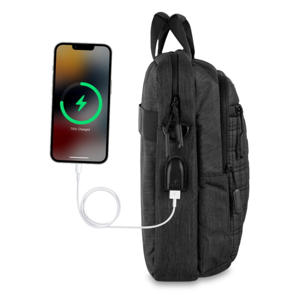 2E Laptop Bag 16″, CrossSquares, Black