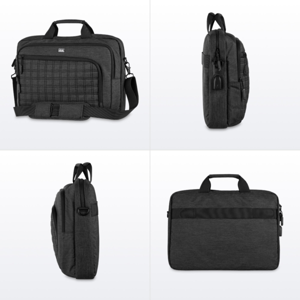 2E Laptop Bag 16″, CrossSquares, Black