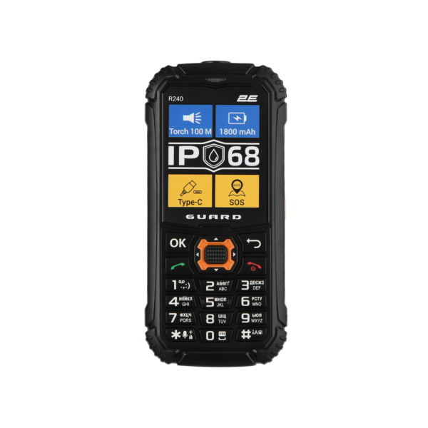 2E Мобільний телефон R240 2024 2.4″ 2SIM, 1800мА•год, чорний