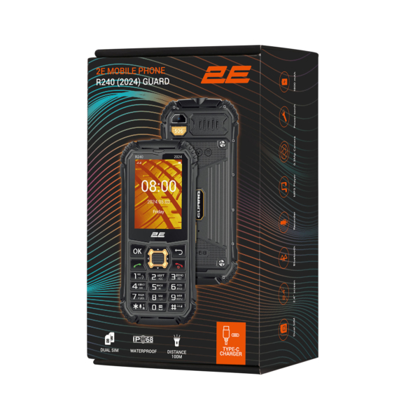 2E Мобільний телефон R240 2024 2.4″ 2SIM, 1800мА•год, чорний
