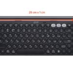 Клавіатура мембранна 2E KS250 84key, WL/BT, EN/UK, чорно-сірий