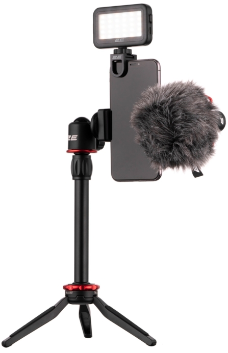 Микрофон с триподом для мобильных устройств 2Е MM011 Vlog KIT, 3.5mm