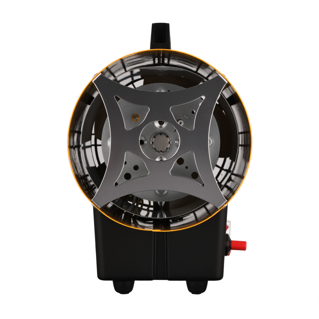 2E Fan Heater gas PowerHeat G15, 15kW, 150m sq, 420m cubic/h, IPX4, yellow