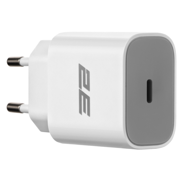 Зарядное устройство сетевое 2E 30Вт USB-C PD, белый