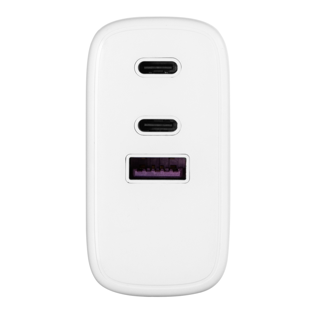 2E Wall Charger 65W 2хUSB-C/USB-A GAN PD/QC, white