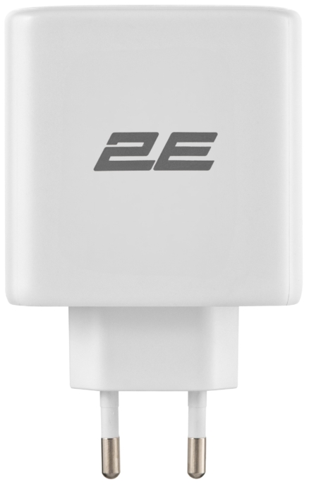 Зарядное устройство сетевое 2E 65Вт 2хUSB-C/USB-A GAN PD/QC, белый
