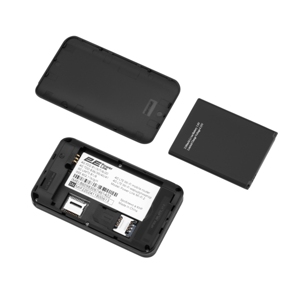 Mobile router 2E PowerLink (MiFi-2) LTE, Wi-Fi4, 1xType-C, 1xCRC9, 2100mAh black