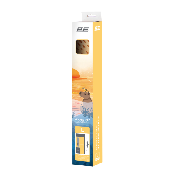 2E Mouse Pad CAPYBARRA, L(800x400x2mm), yellow