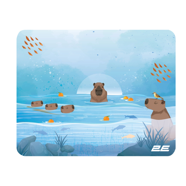 2E Mouse Pad CAPYBARRA, S(250x200x2mm), blue