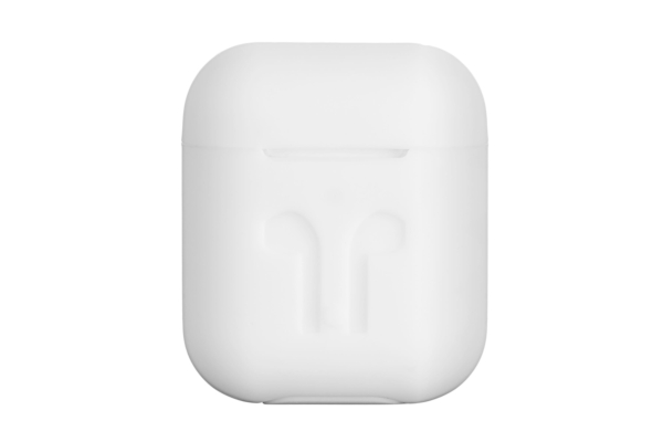 Чехол 2Е для AirPods (Gen 1-2, 2016-2019), Pure Color Silicone Imprint (3.0mm), белый