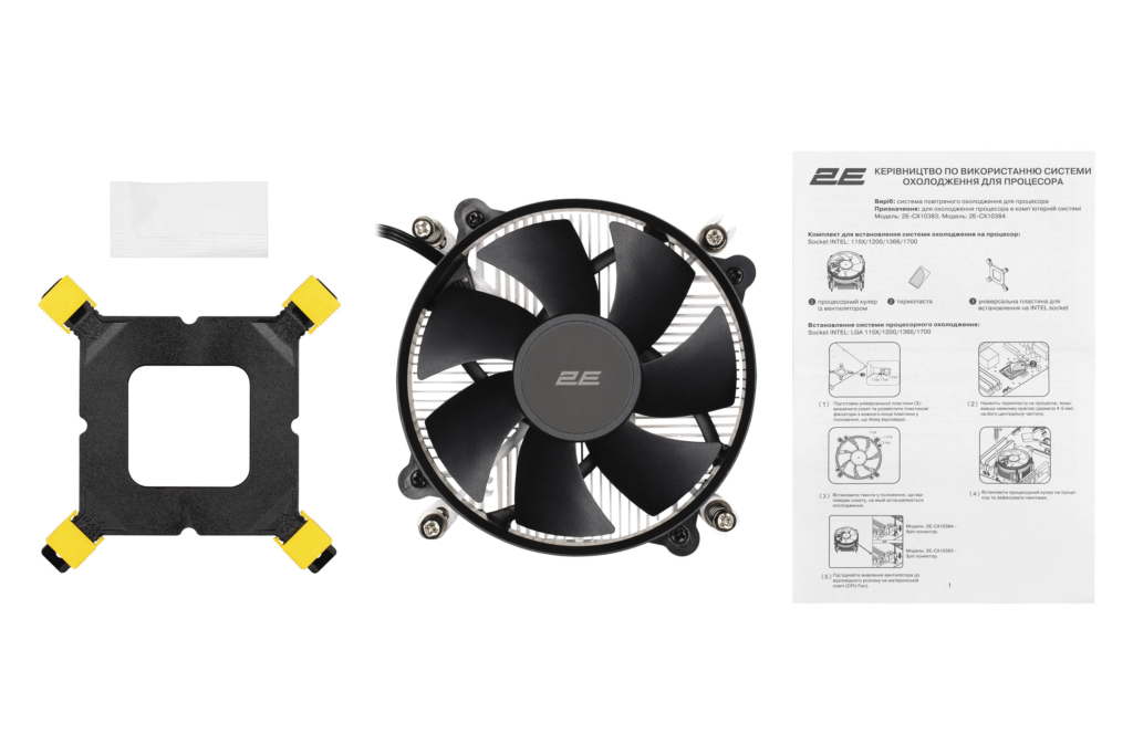 2E Процессорный кулер CX10384, LGA1700, 1366, 1200, 115X, 4pin PWM, TDP 65W