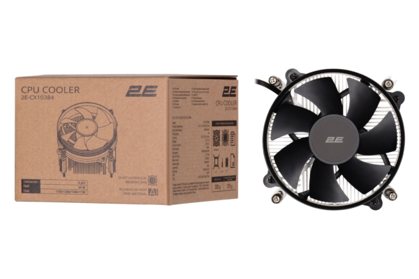 2E CPU cooler CX10384, LGA1700, 1366, 1200, 115x, 4pin PWM, TDP 65W