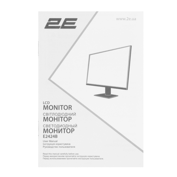 Монітор 2E 23.8″ E2424B D-Sub, HDMI, VA, 100Hz, FreeSync