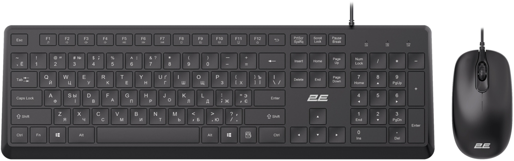 2E Combo keyboard and mouse MK405 USB-A, EN/UK/RU, black