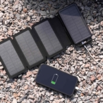 2E Портативний зарядний пристрій Power Bank Solar 20000mAh Black
