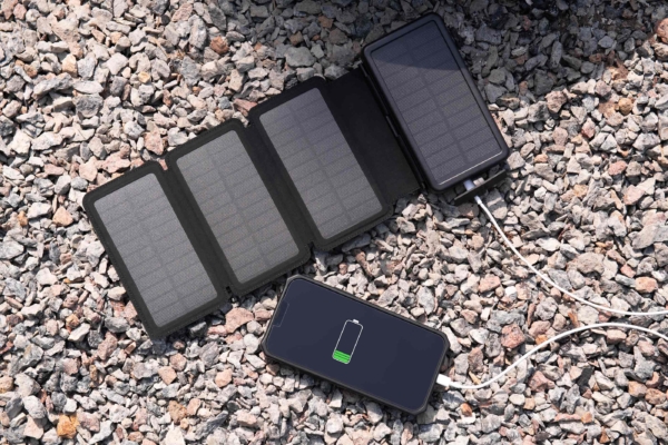 2E Портативний зарядний пристрій Power Bank Solar 20000mAh Black