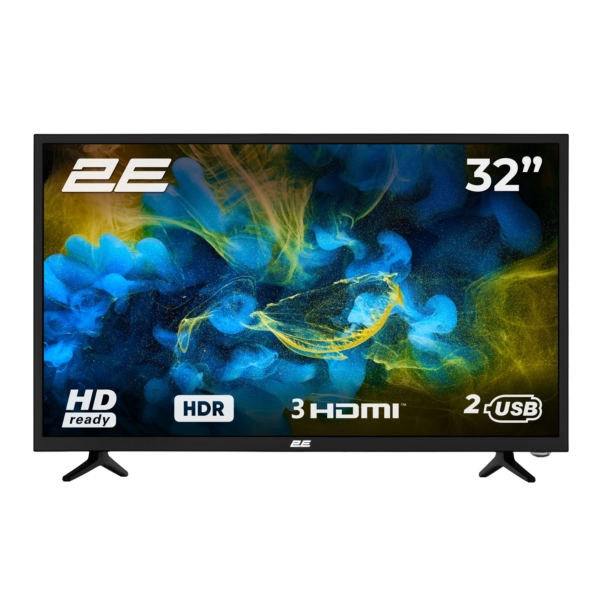 Телевізор 32″ 2E LED HD 60Hz Black