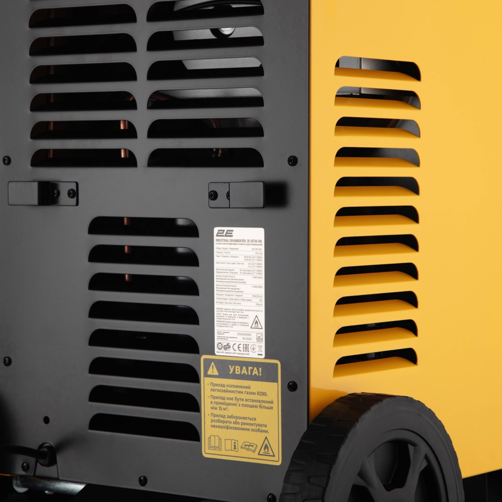 2E Industrial dehumidifier Air Master 50 50l/day 140m sq 300m cubic/h 750W LCD display electric control timer IP22