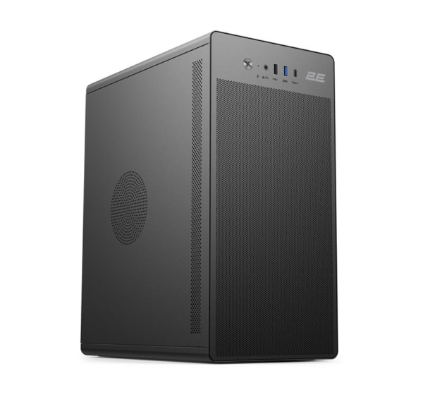 Корпус 2E Credo V285B-400 з БЖ 2E ATX400, 1xUSB3.0, 1х USB 2.0, 1xUSB Type-C, 1×120мм, VGA 300мм, mATX, чорний