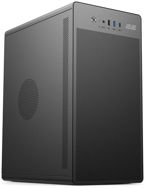 Корпус 2E Credo V285B без БЖ, 1xUSB3.0, 1х USB 2.0, 1xUSB Type-C, 1×120мм, VGA 300мм, mATX, чорний