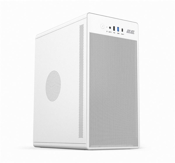 Корпус 2E Credo V285W без БЖ, 1xUSB3.0, 1х USB 2.0, 1xUSB Type-C, 1×120мм, VGA 300мм, mATX, білий