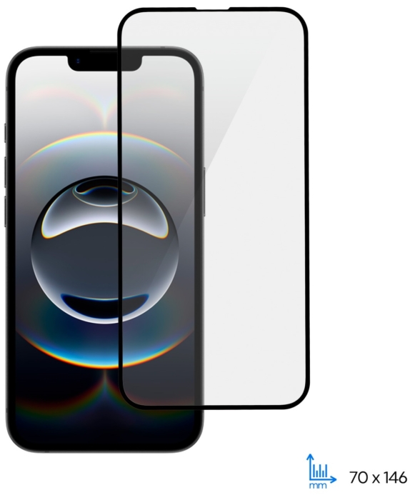 Защитное стекло 2E для Apple iPhone 16e(6.1), 2.5D FCFG, (1 Pack), черная рамка