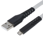 Кабель 2E USB-A — microUSB Flat fabric urban 1m Grey