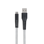 Кабель 2E USB-A — microUSB Flat fabric urban 1m Grey