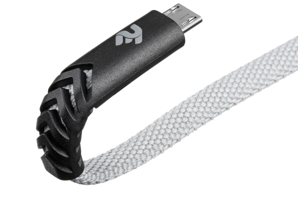Кабель 2E USB-A — microUSB Flat fabric urban 1m Grey