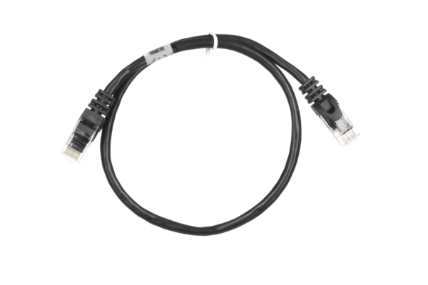 Патч-корд 2E САТ 5e, UTP, 0.50м, 26AWG, RJ45, 7/0.16, CCA, PVC, черный